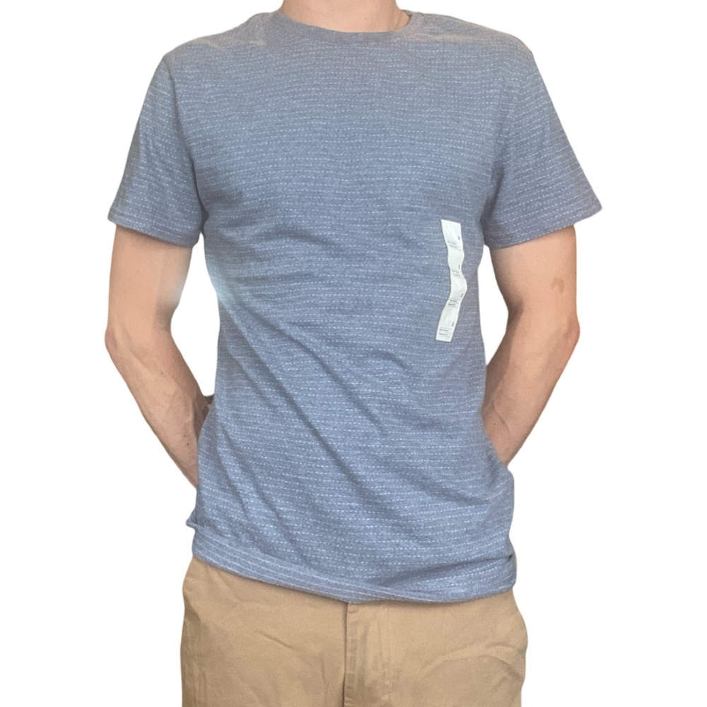 Goodfellow & Co Men's Jacquard Short Sleeve Novelty T-Shirt - Cyber Blue - S